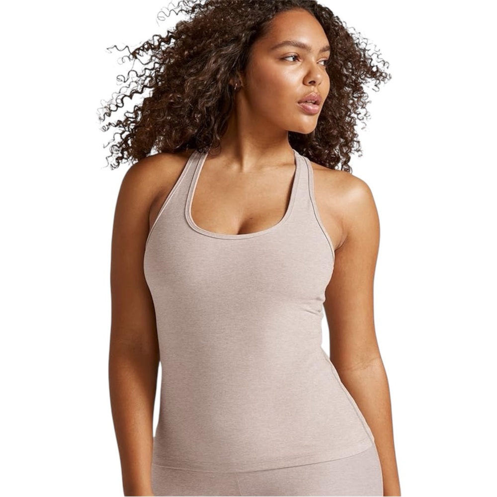 Beyond Yoga Beige Racerback Tank Top